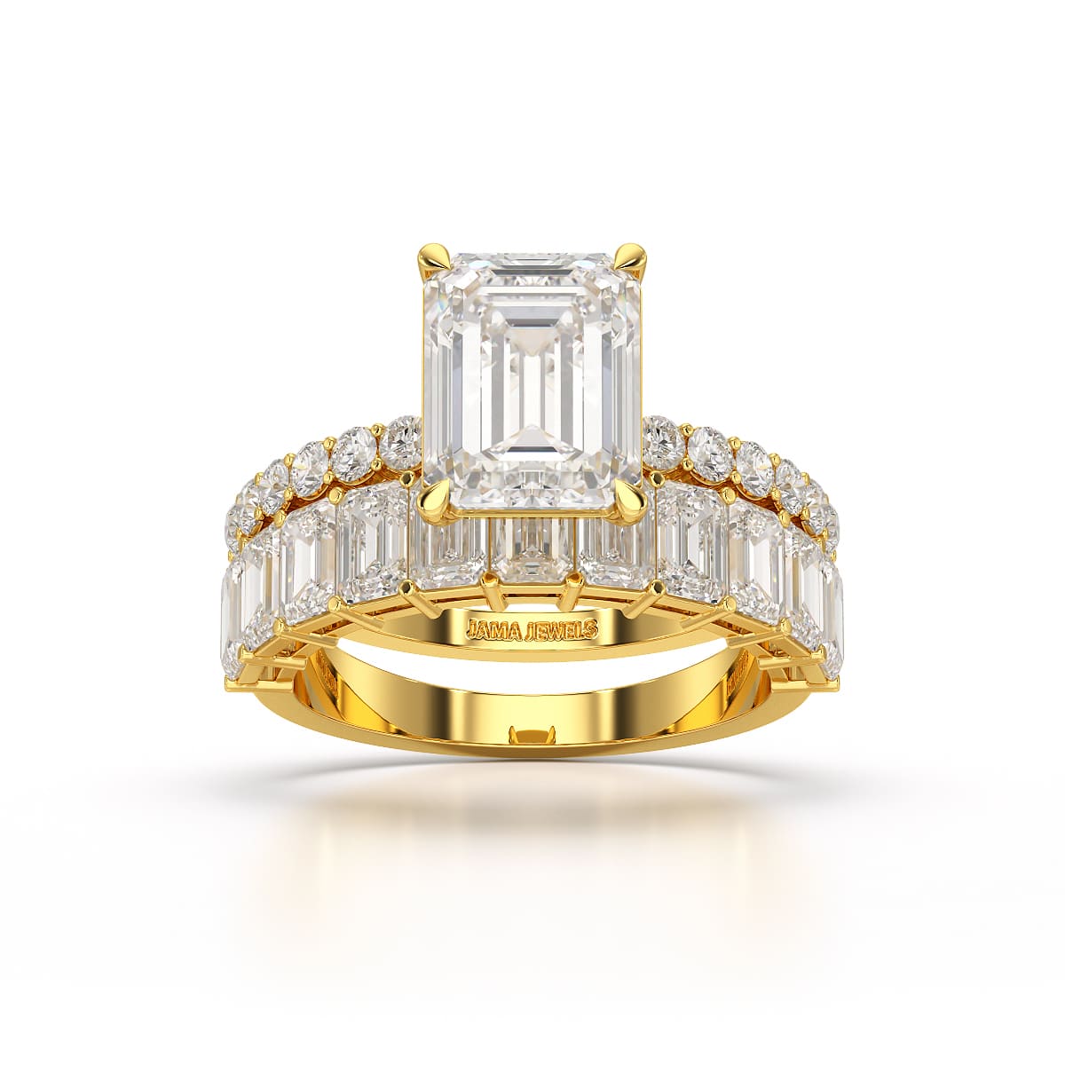 6.24 CT Classic Emerald Cut Lab Diamond Ring