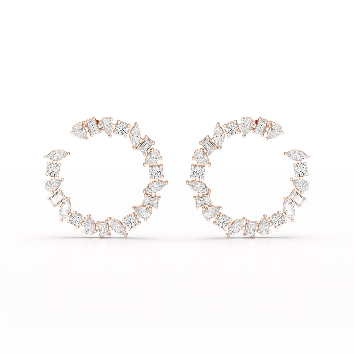 6.36 CT Multi Shape Lab Diamond Stud Earring