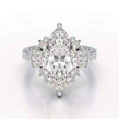 6.66 CT Marquise Cut Lab Diamond Wedding Ring - Jama Jewels 