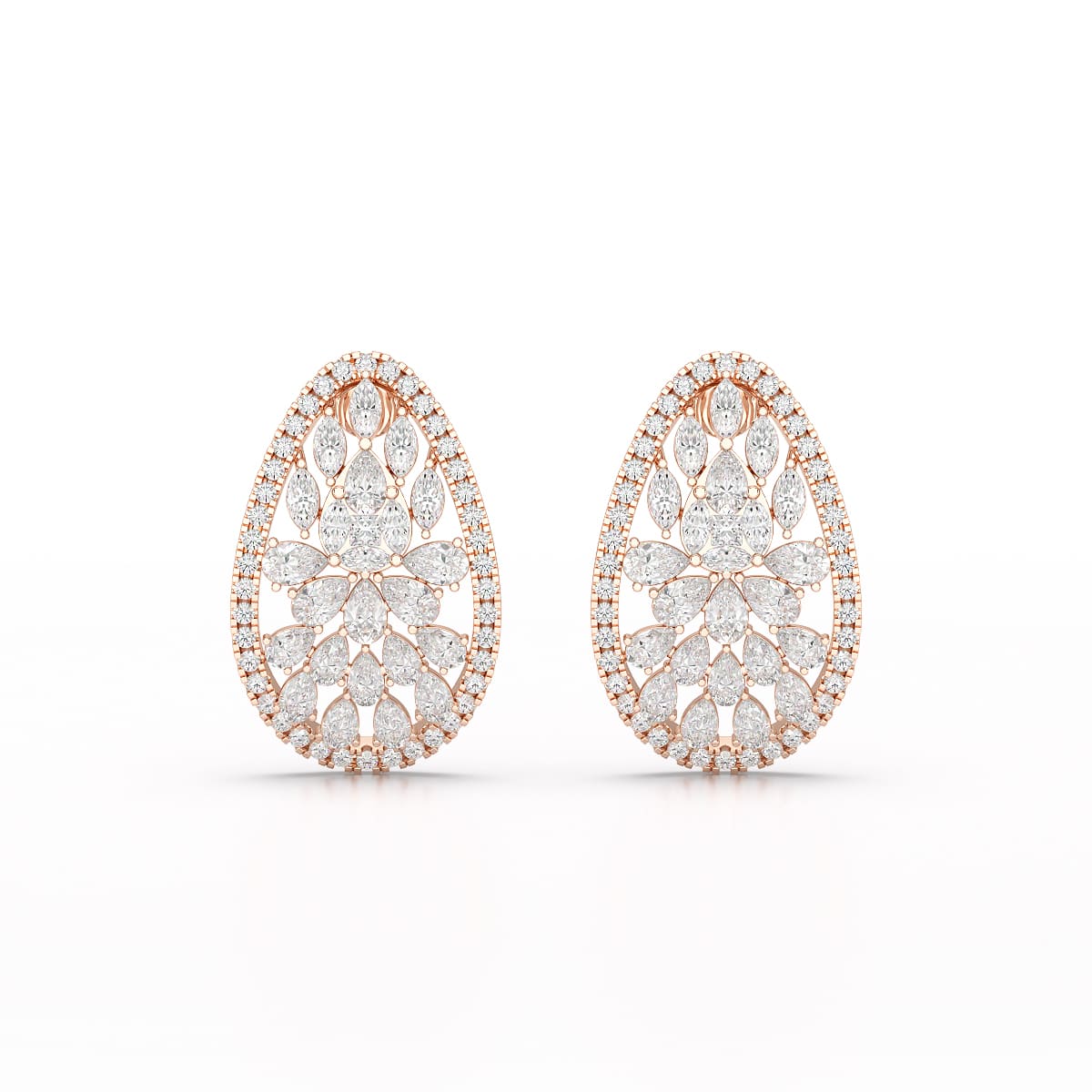 6 CT Lab Diamond Multi Shape Stud Earring