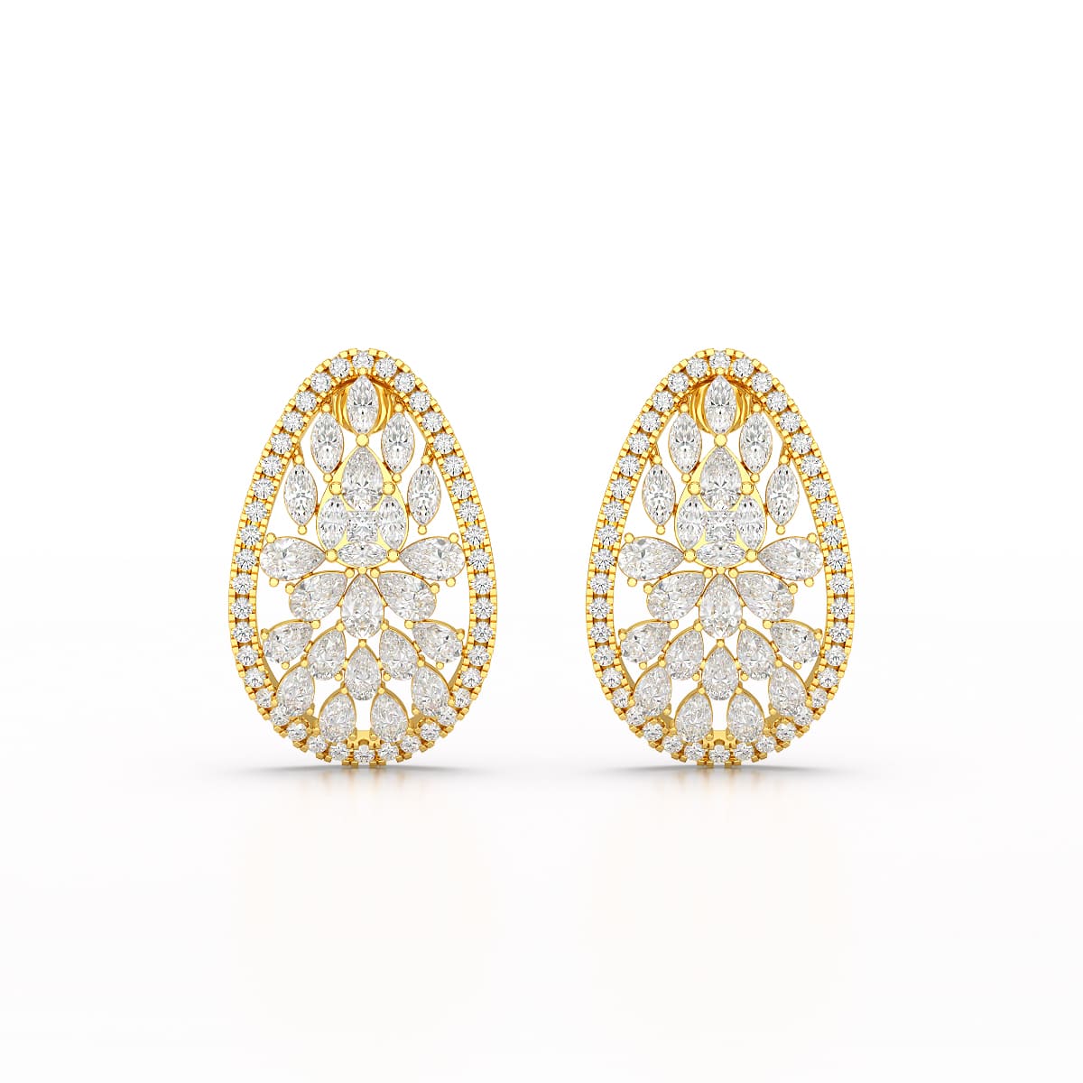 6 CT Lab Diamond Multi Shape Stud Earring