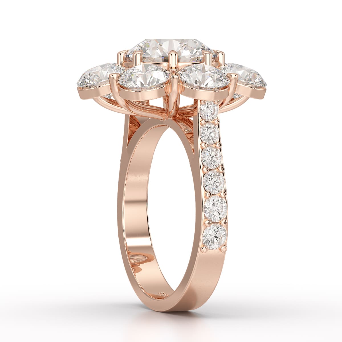 7.88 CT Halo Lab Diamond Round Cut Ring