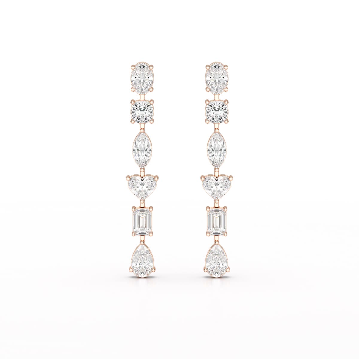 7.99 CT Lab Diamond Dangle Drop Earring