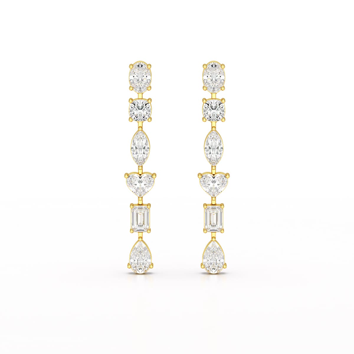 7.99 CT Lab Diamond Dangle Drop Earring