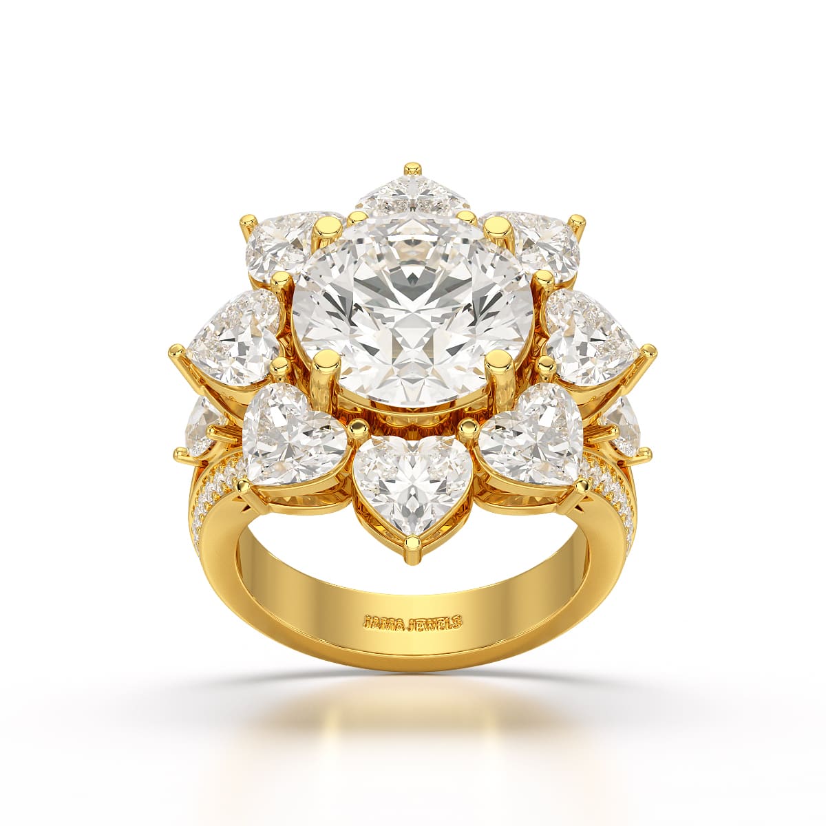 9.24 CT Lab Diamond Round Wedding Ring