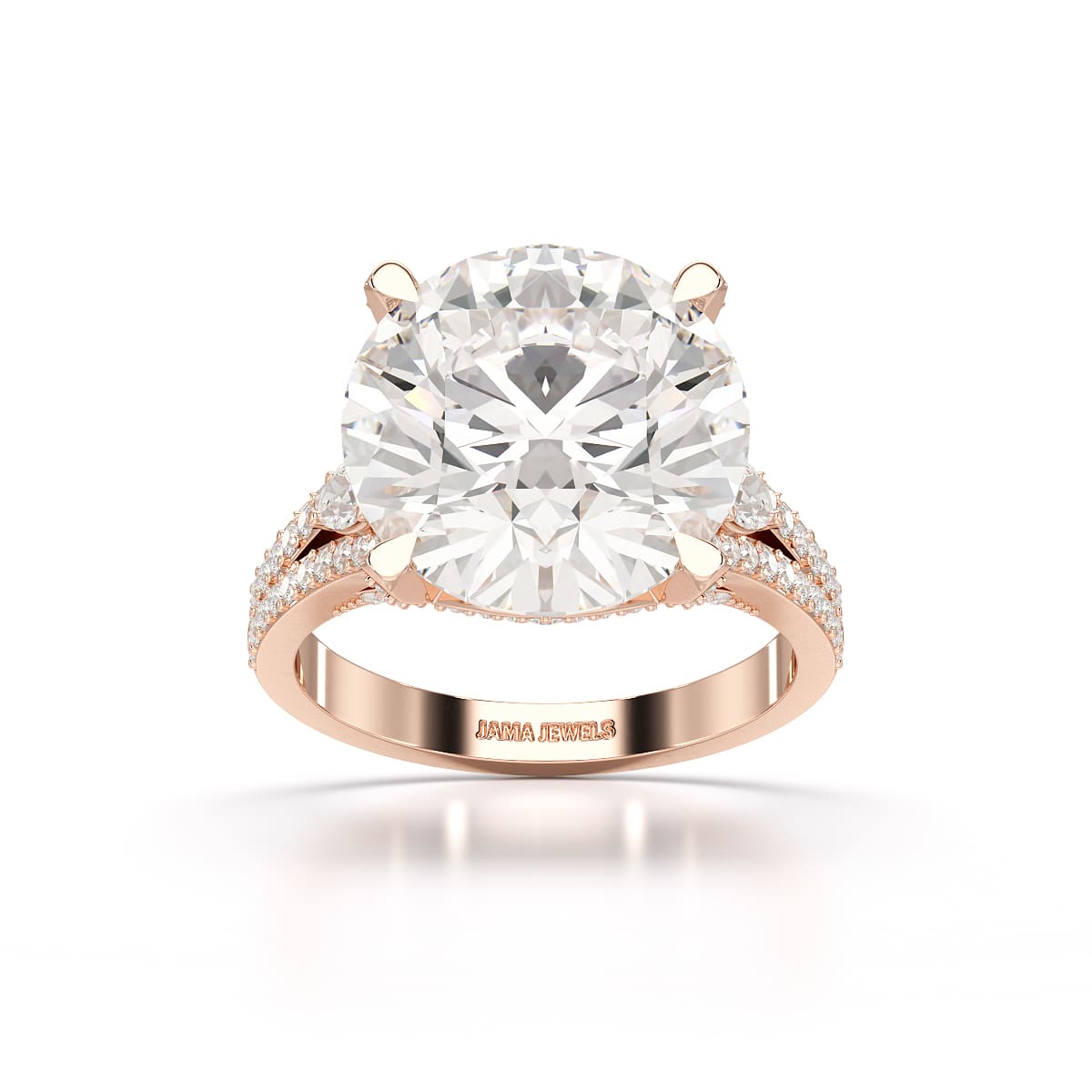 9.29 CT Halo Pave Lab Diamond Engagement Ring