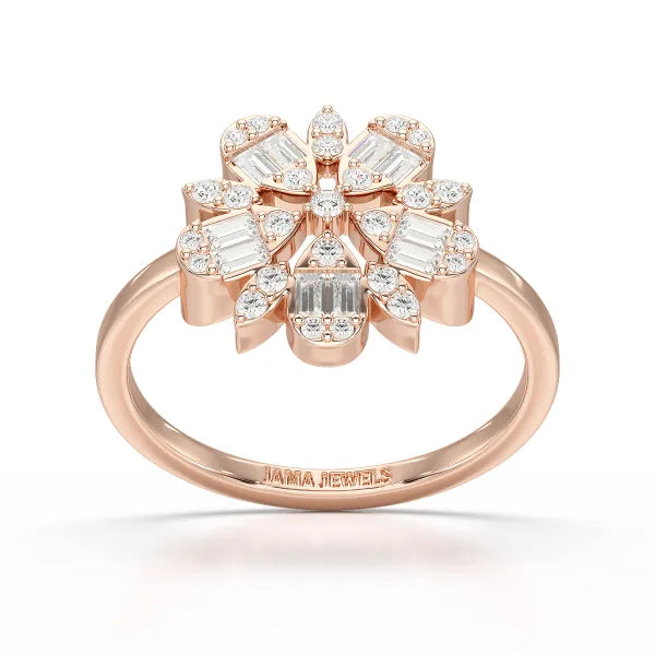 Baguette Cut 0.5 CT Lab Diamond Ring