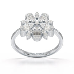 Baguette Cut 0.5 CT Lab Diamond Ring