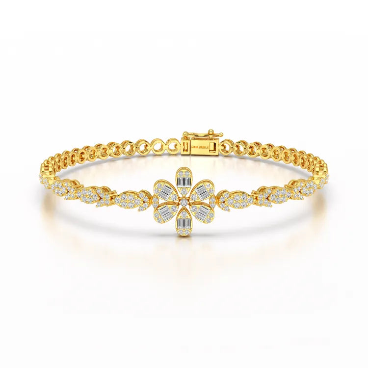 Baguette Cut 1.17 CT Lab Diamond Bracelet