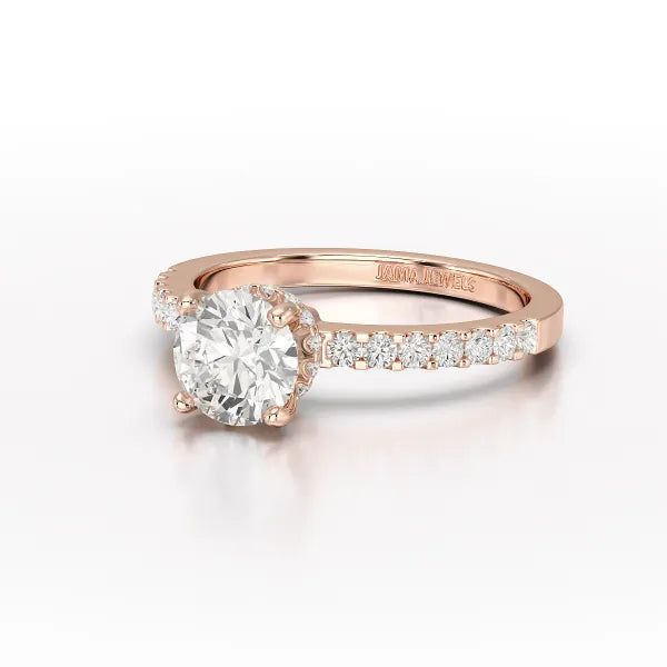 1.36 CT Round Cut Lab Grown Diamond Ring