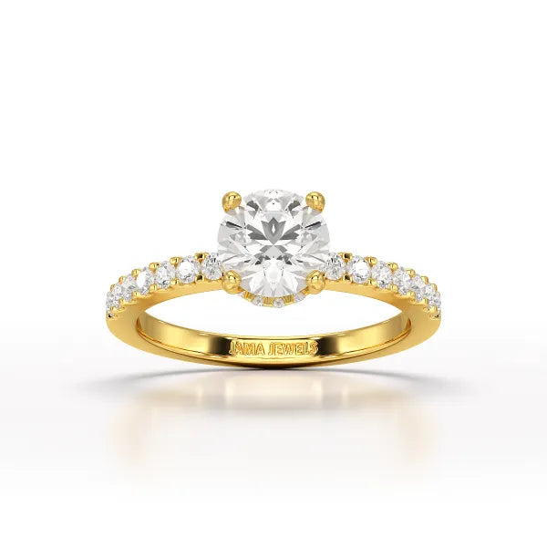 1.36 CT Round Cut Lab Grown Diamond Ring