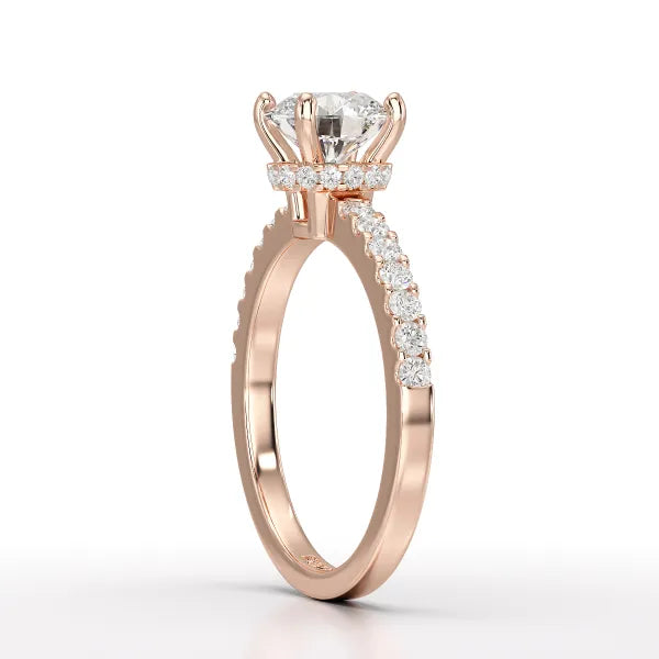 1.36 CT Round Cut Lab Grown Diamond Ring