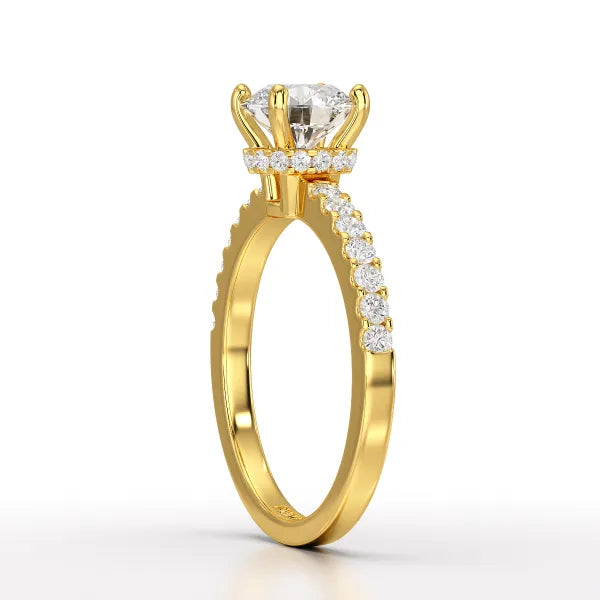 1.36 CT Round Cut Lab Grown Diamond Ring