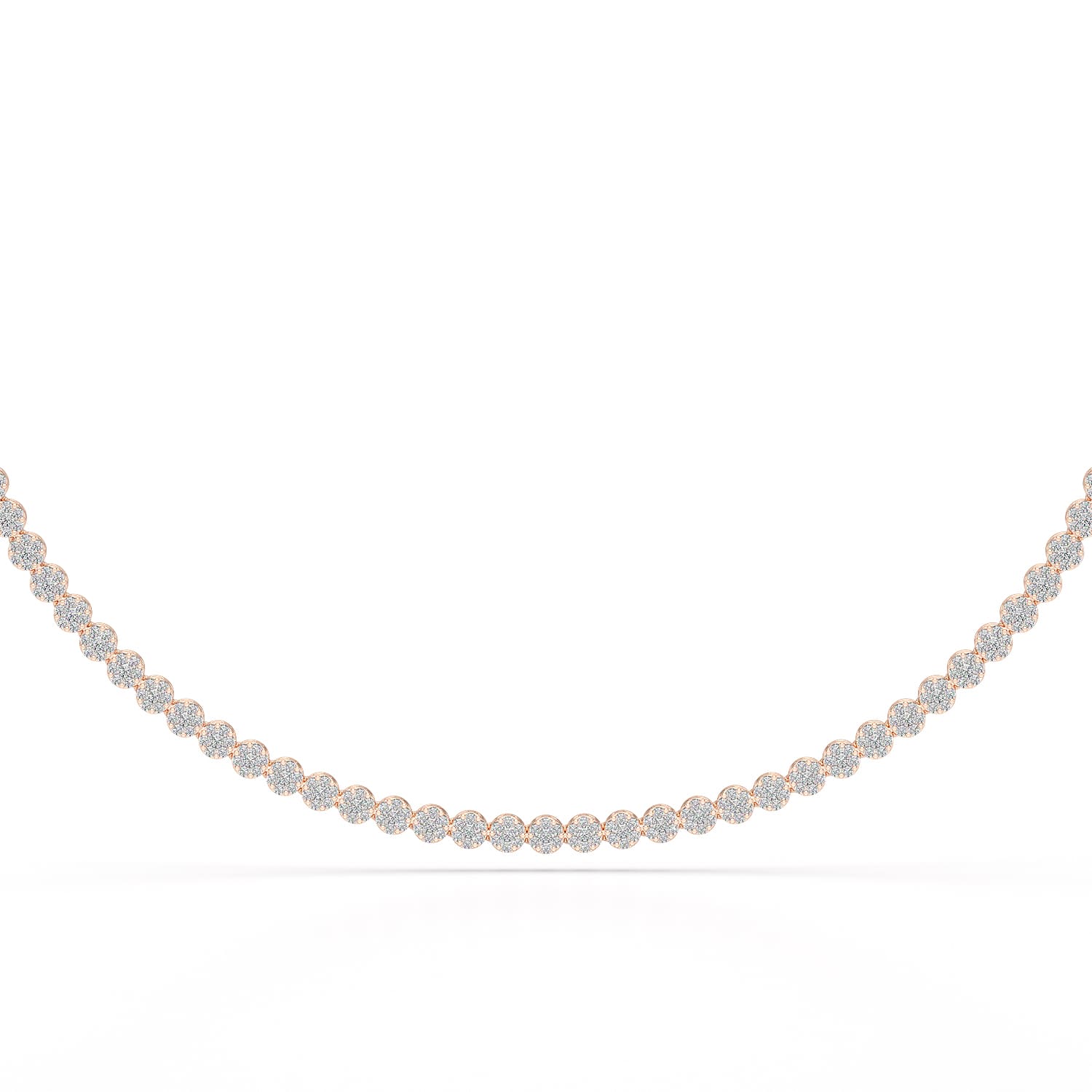 3.8 CT Lab Diamond Tennis Necklace
