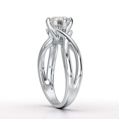 1 CT Solitaire Lab Diamond Engagement Ring - Jama Jewels 