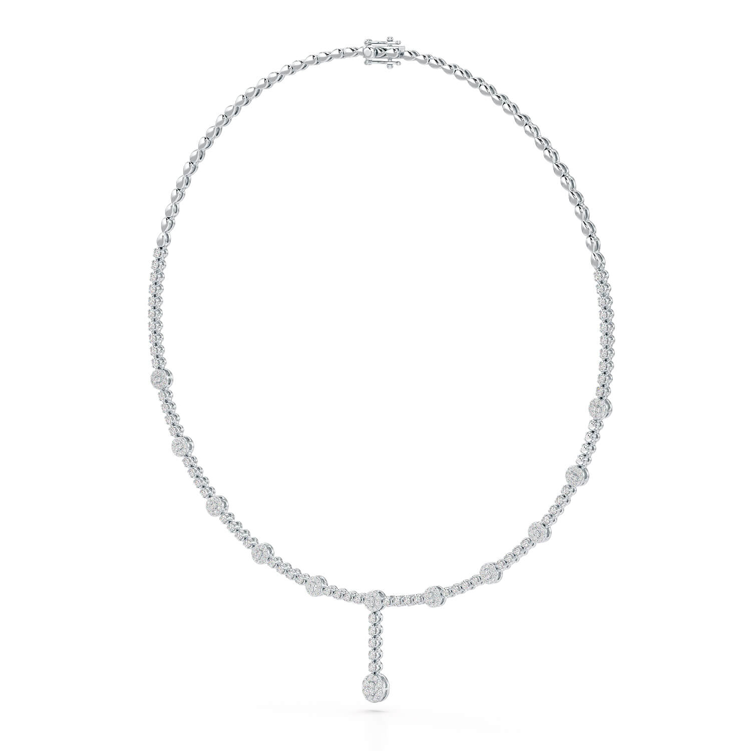 2.4 CT Lab Diamond Drop Necklace