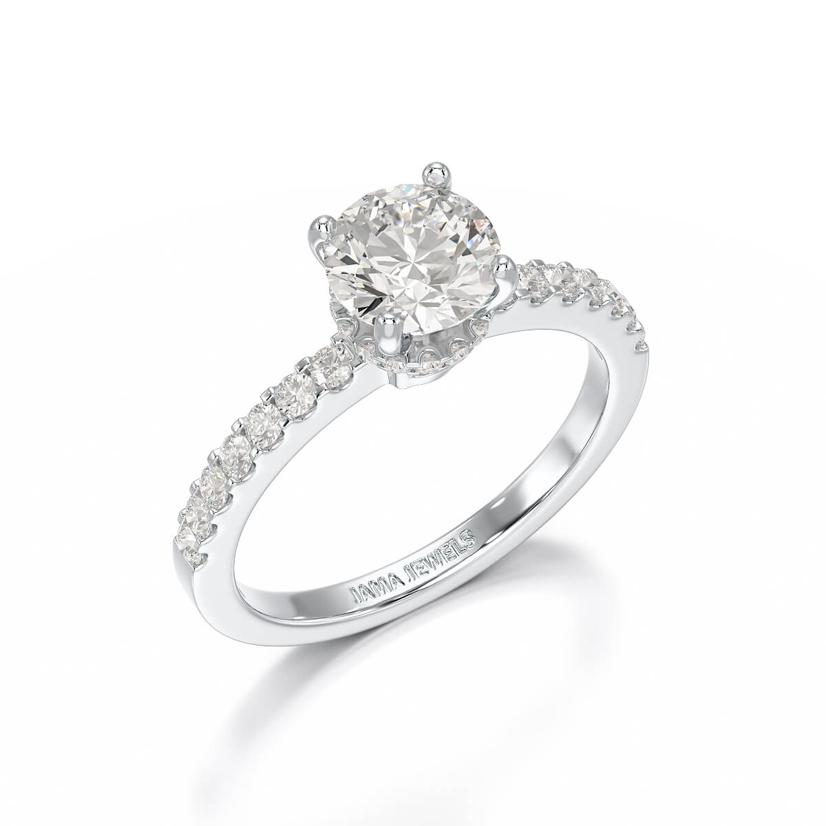 1.36 CT Round Cut Lab Grown Diamond Ring