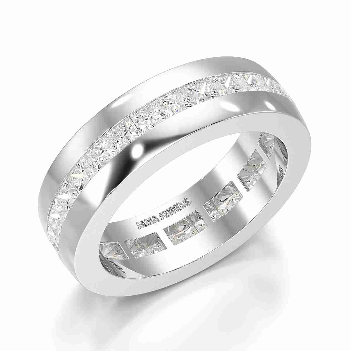 3 CT Princess Shape Lab Diamond Men's Ring