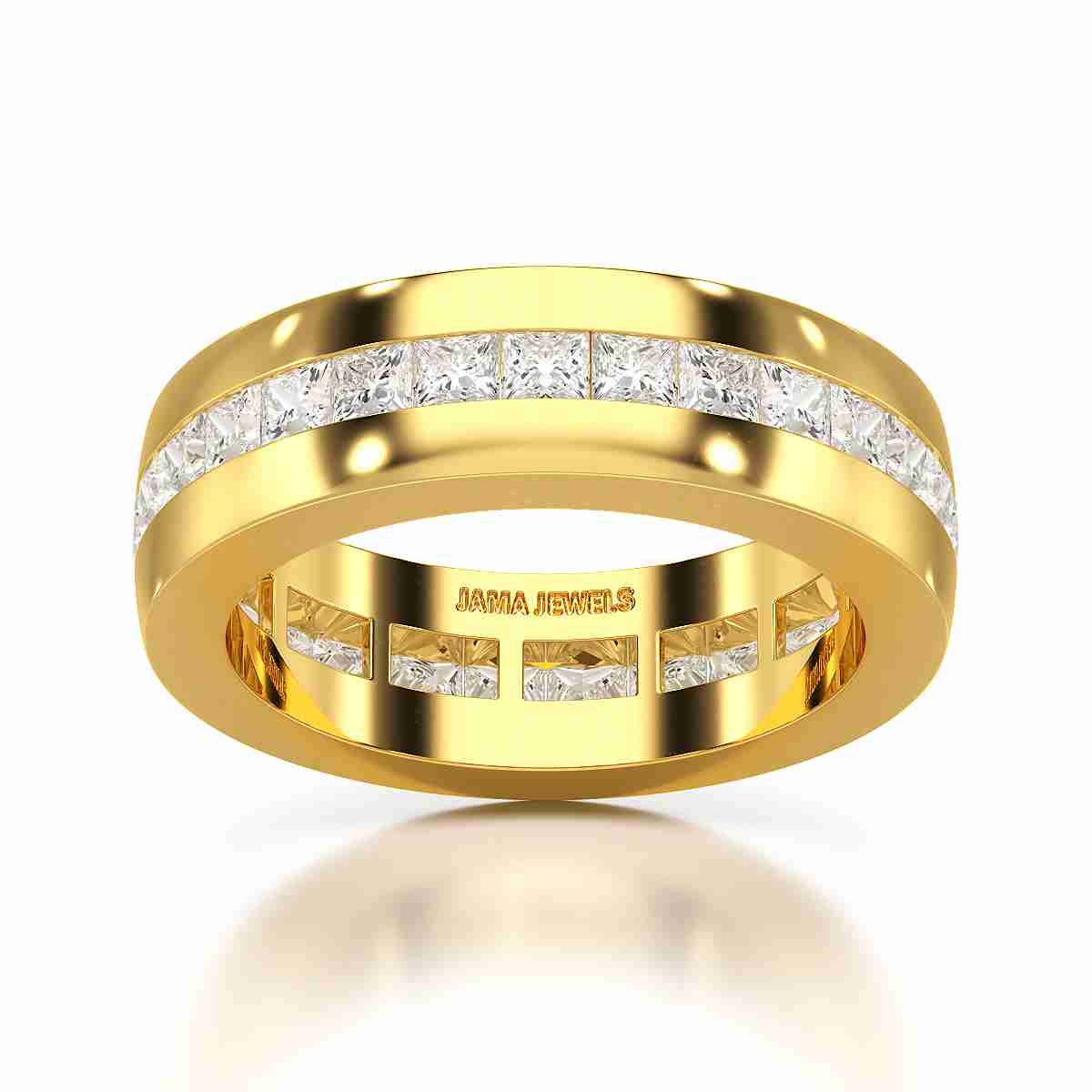 3 CT Princess Shape Lab Diamond Men's Ring