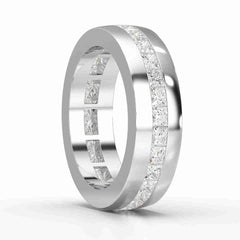 3 CT Princess Shape Lab Diamond Men's Ring