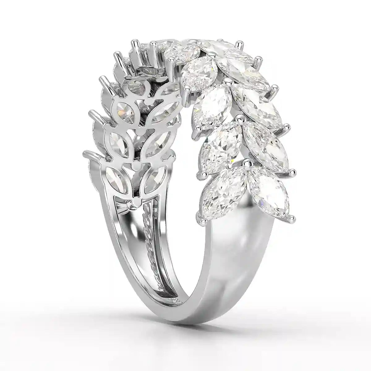 2.44 CT Marquise Cut Lab Diamond Ring
