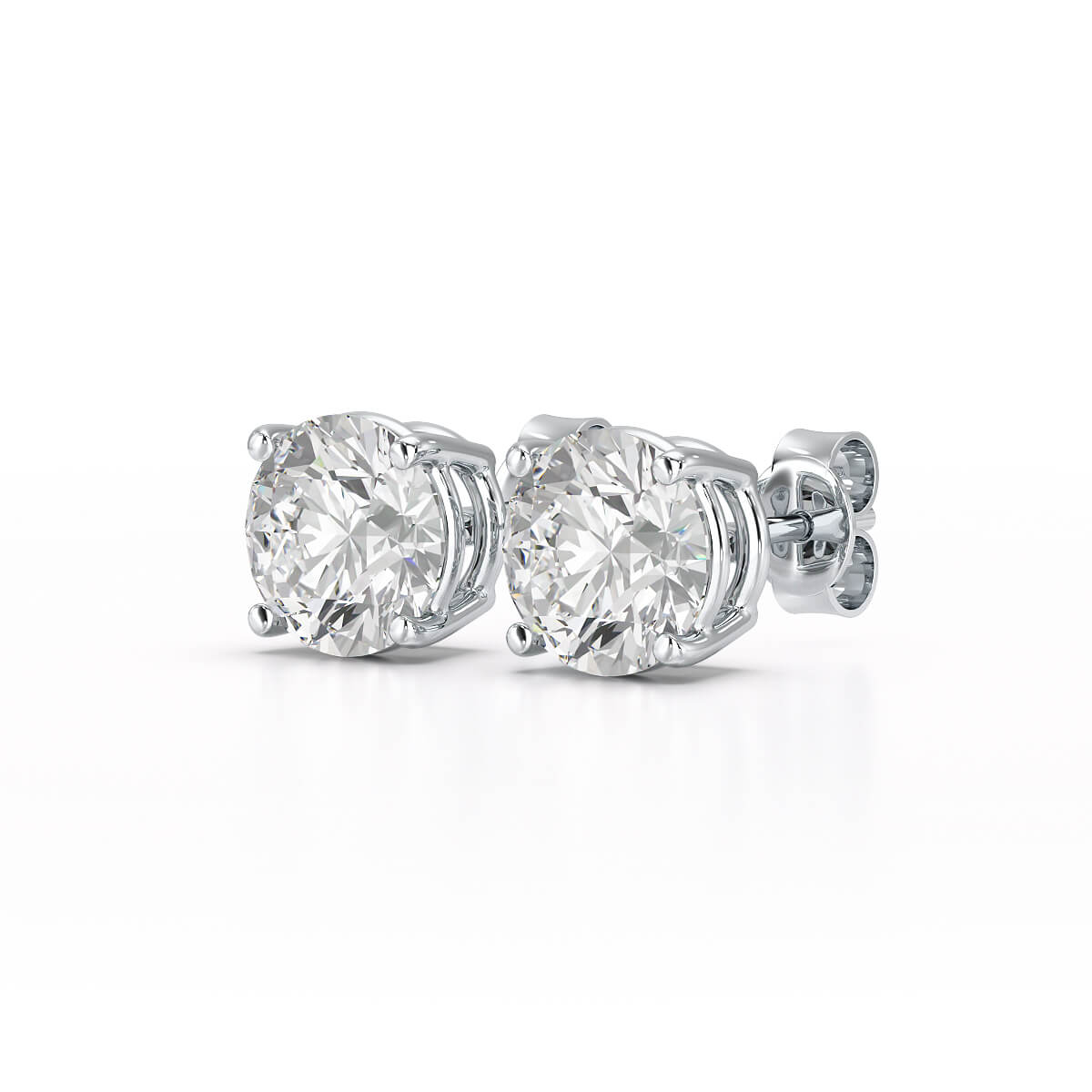 6.03 CT Lab Grown Diamond Round Earring
