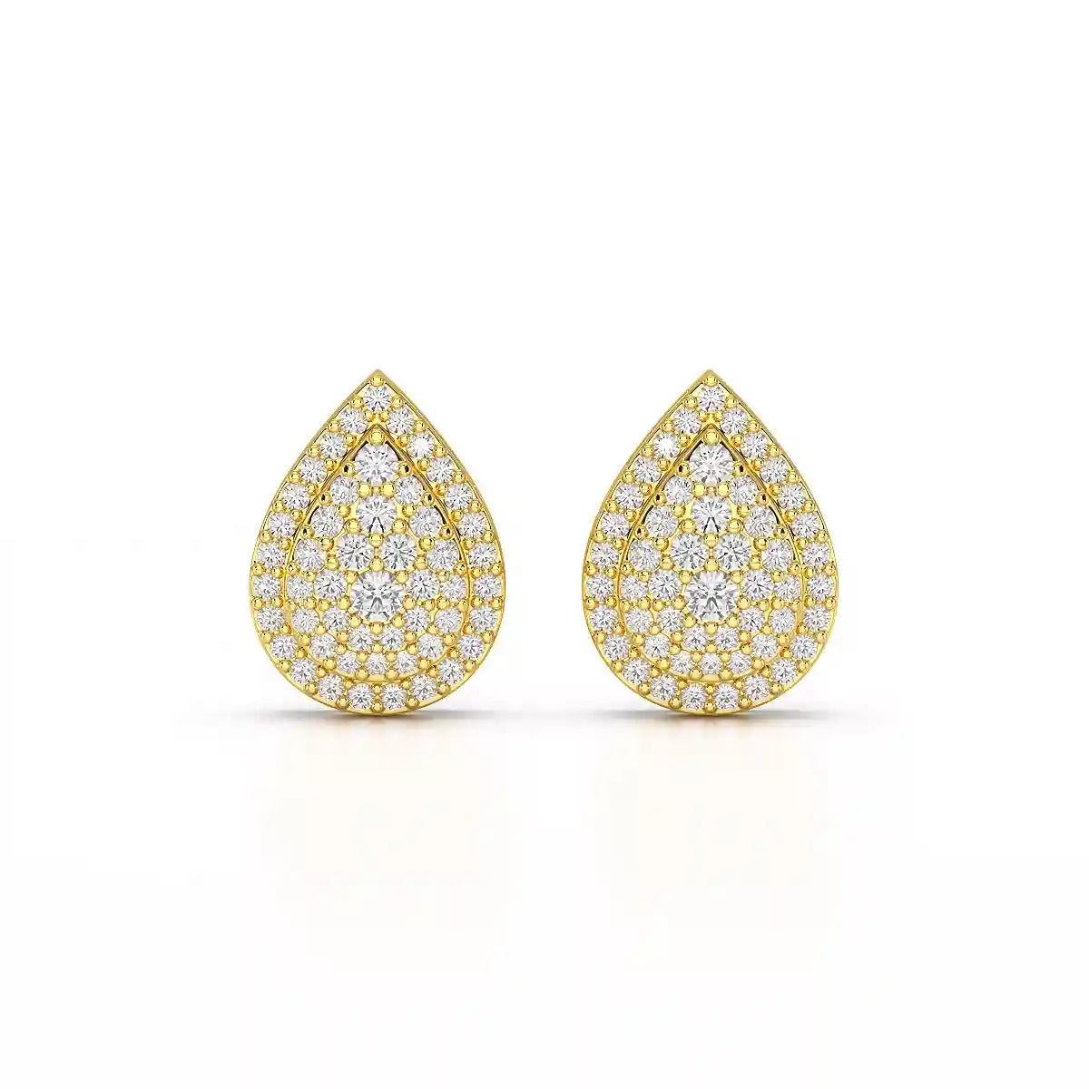0.82 CT Lab Diamond Pear Shape Stud Earrings