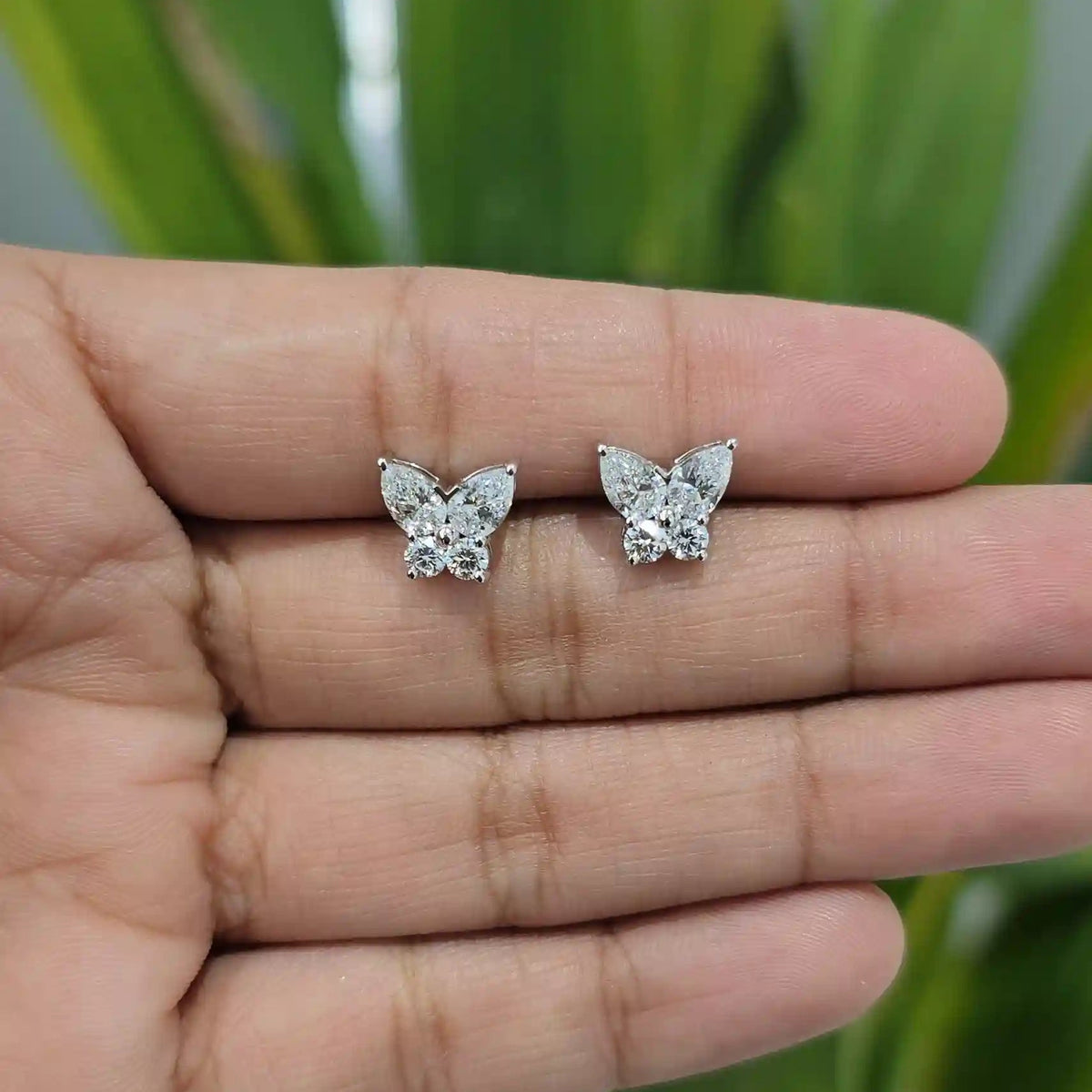 1.45 CT Butterfly Shape Lab Diamond Stud Earring (Ready for Delivery)