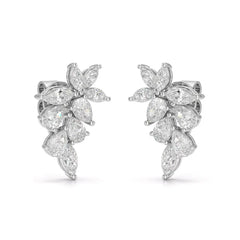 2.05 CT Pear and Marquise Cut Diamond Drop Earring Jama Jewels
