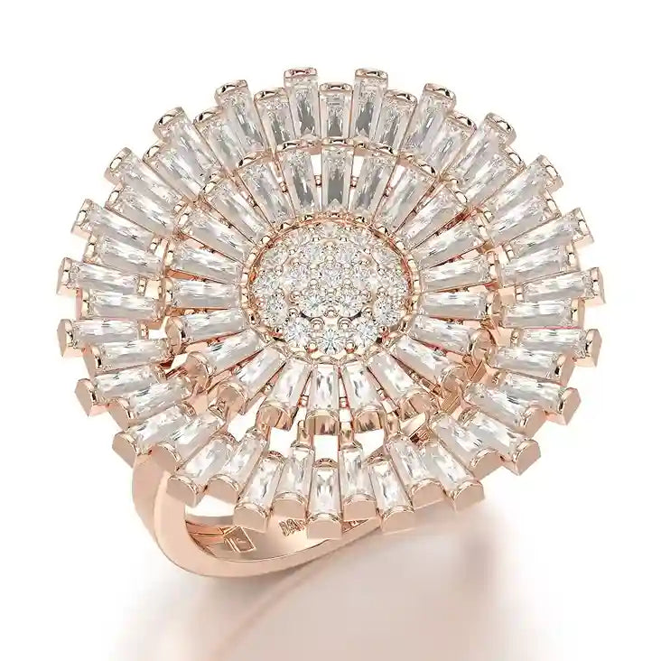 3.63 CT Round Cut Lab Diamond Ring