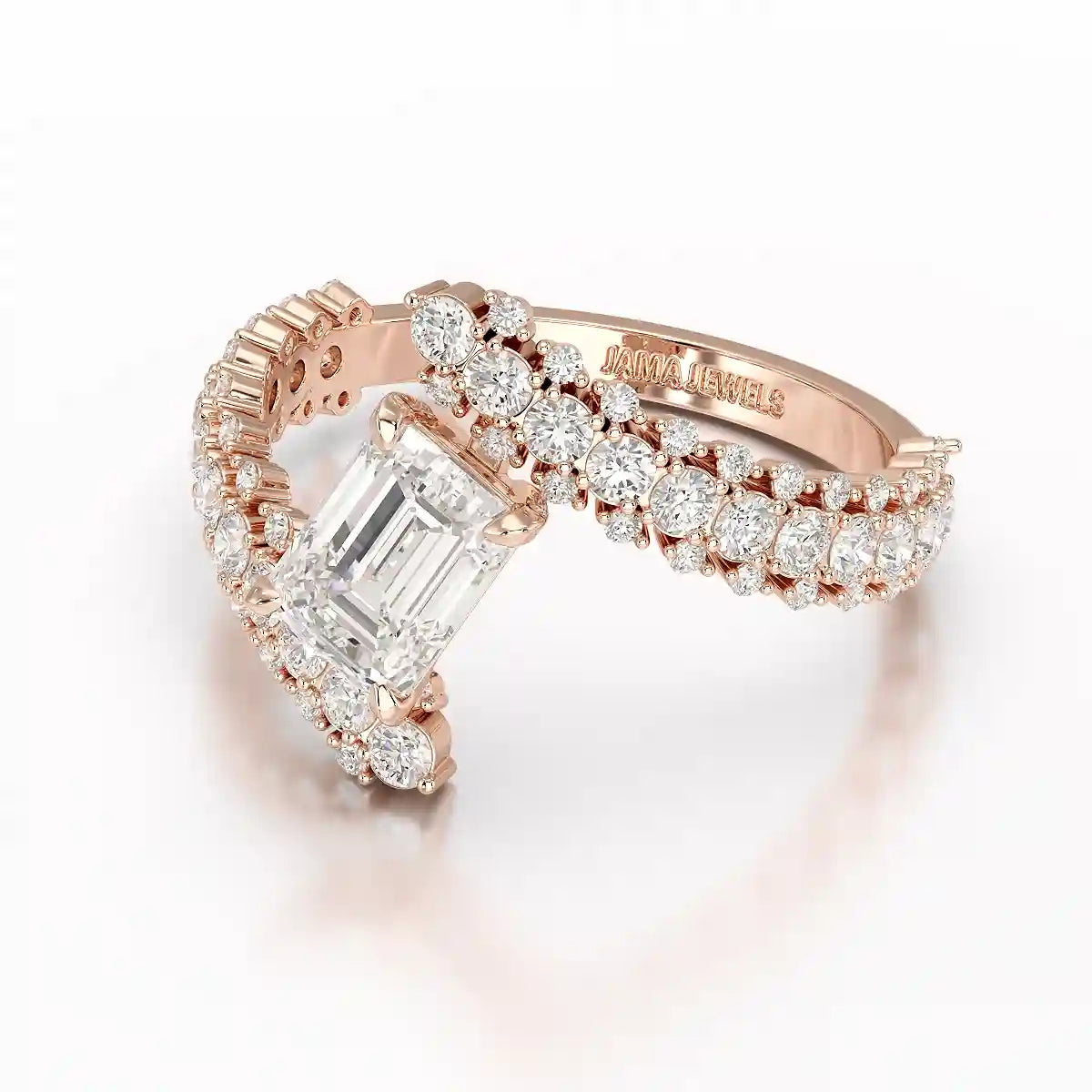 1.77 CT Emerald Cut Lab Diamond Ring