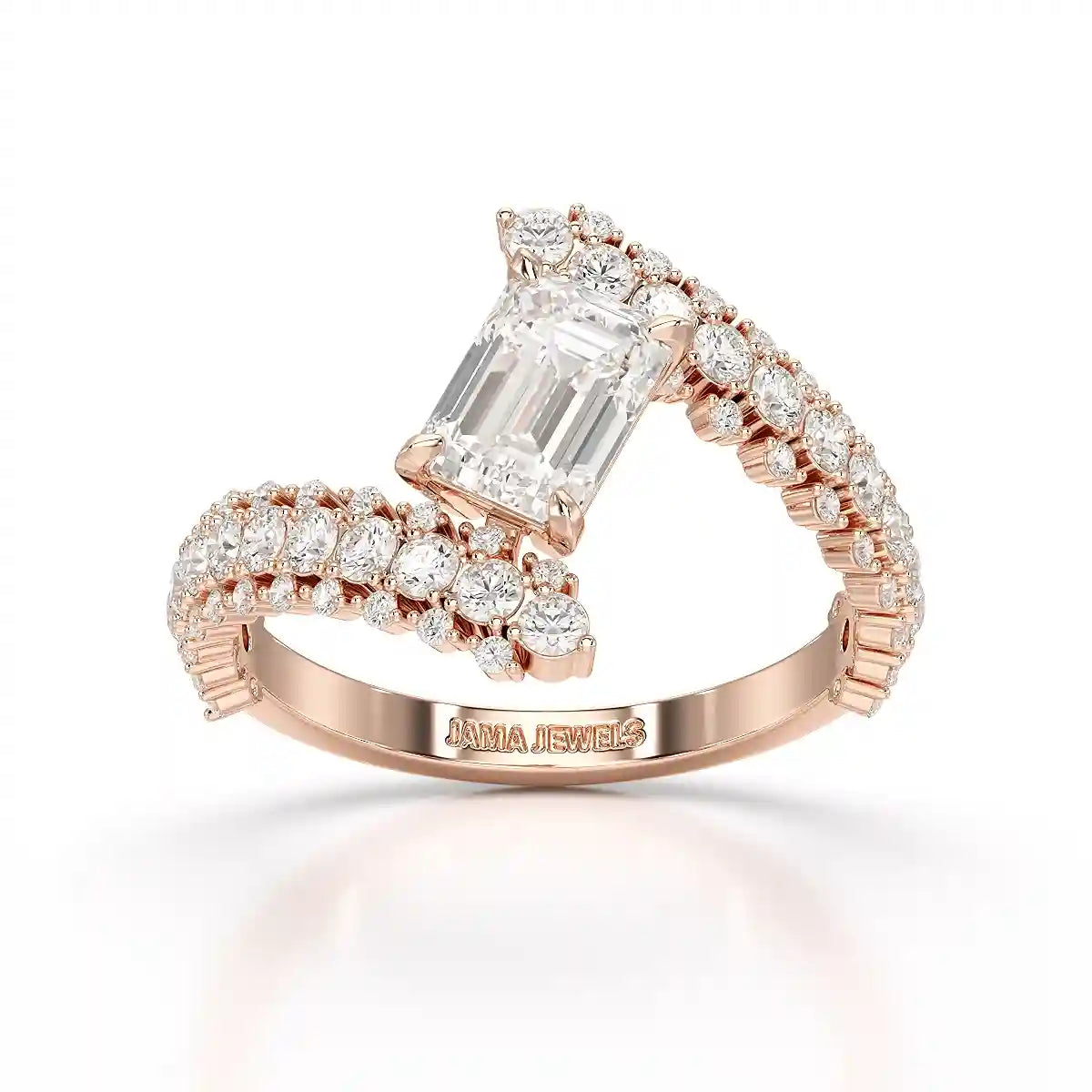 1.77 CT Emerald Cut Lab Diamond Ring