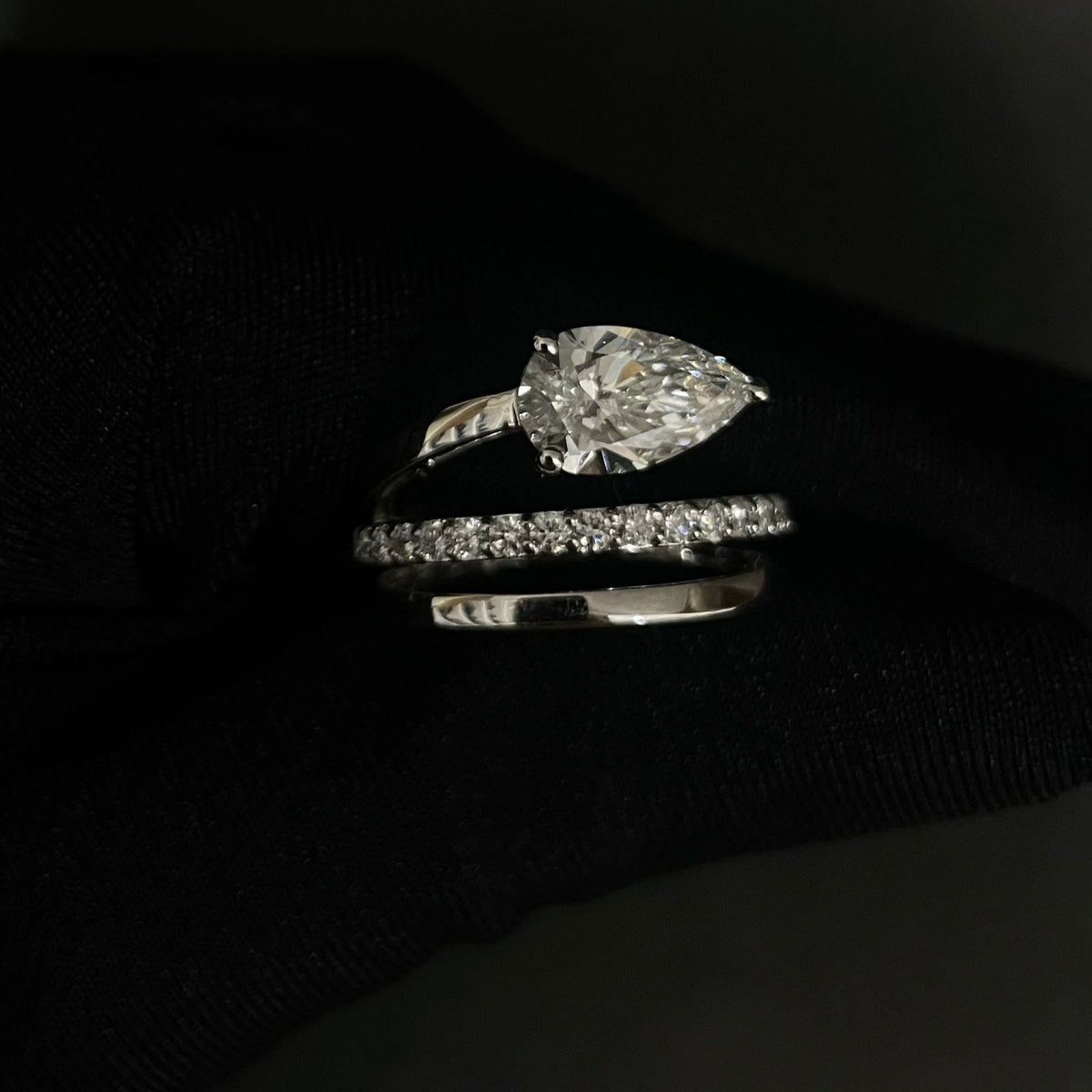 1.8 CT Pear Cut Lab Diamond Ring (Ready for Delivery)