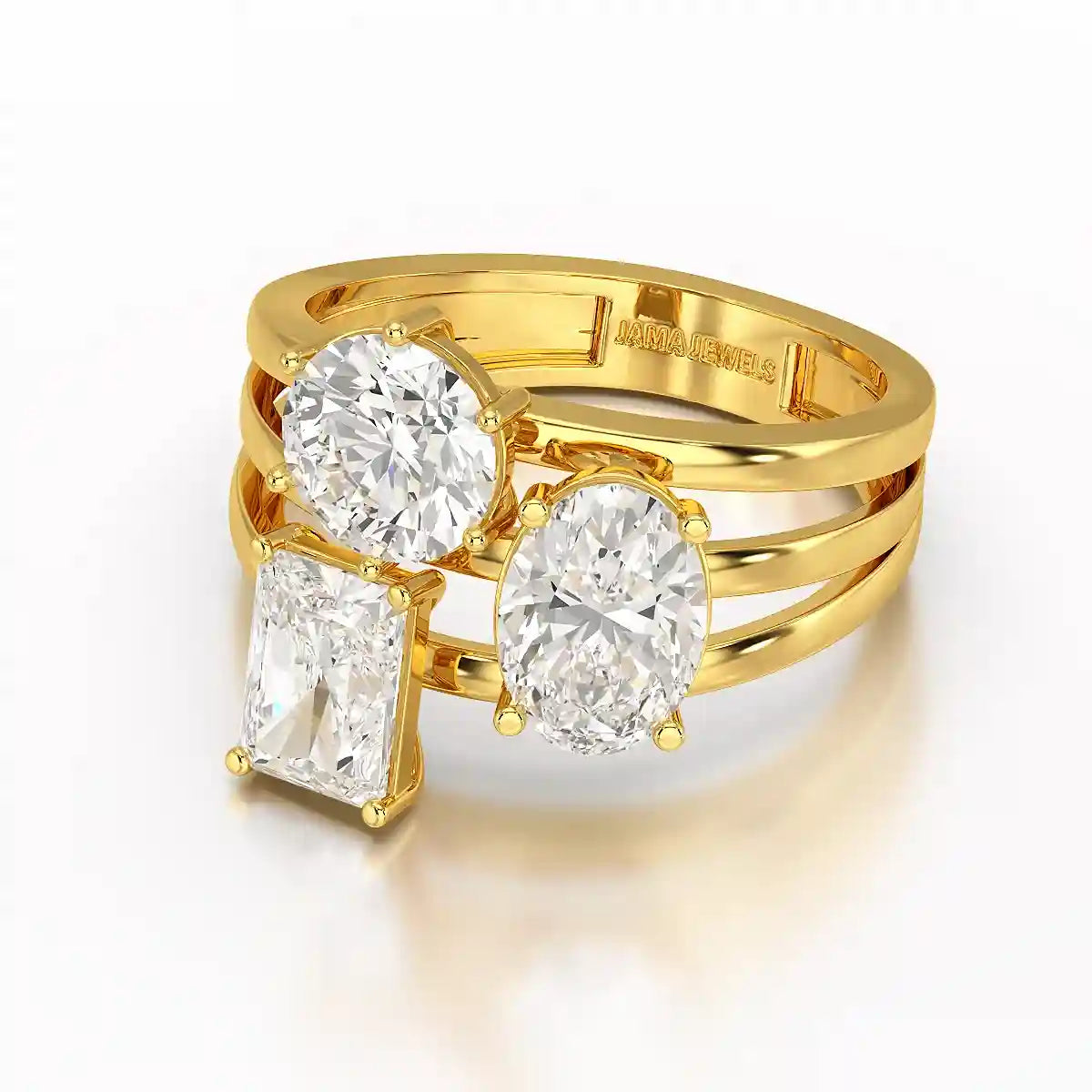 3 CT Oval Cut Lab Diamond Ring