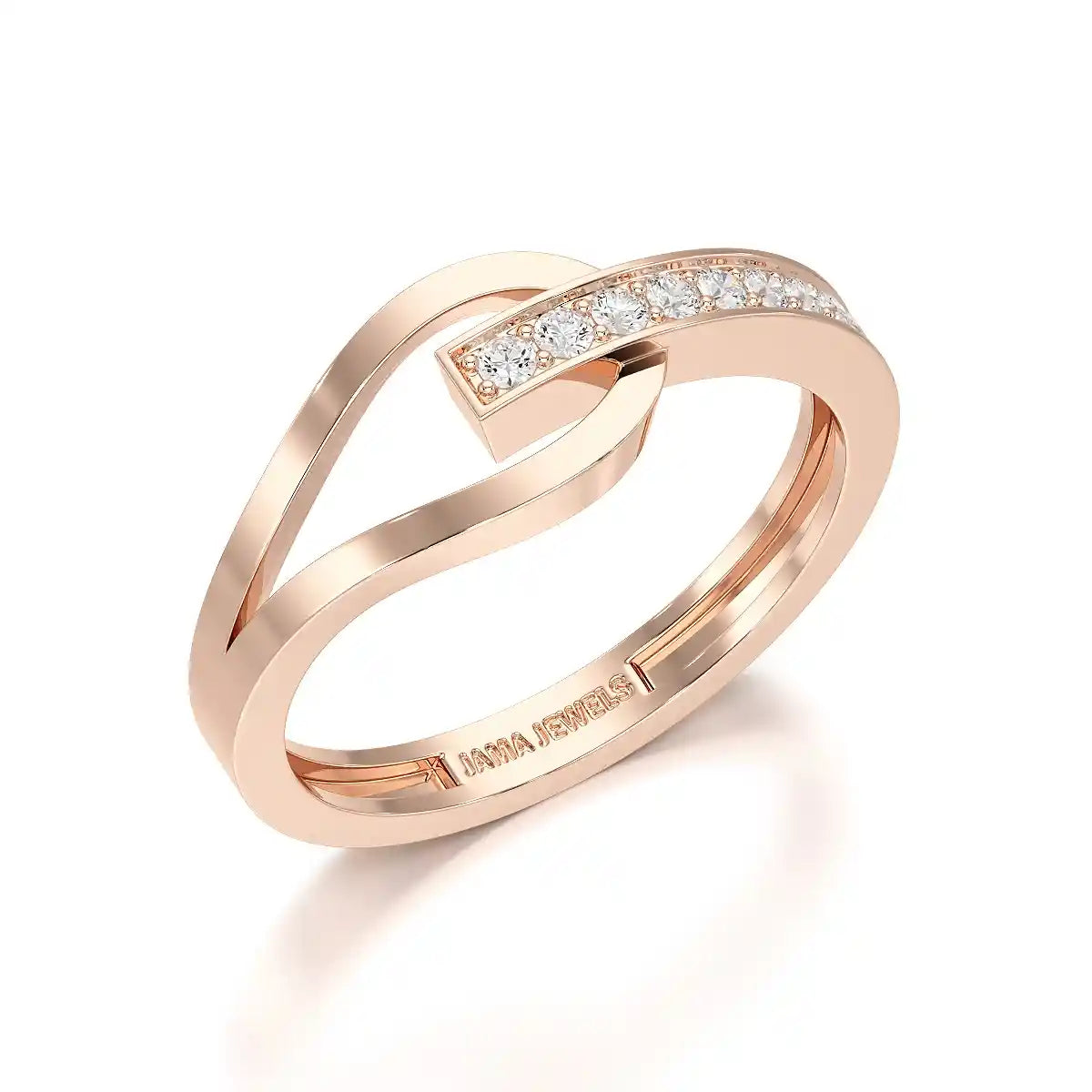 0.15 CT Loop Ring with Round Cut Lab Diamonds