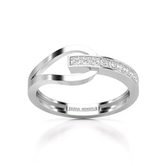0.15 CT Loop Ring with Round Cut Lab Diamonds