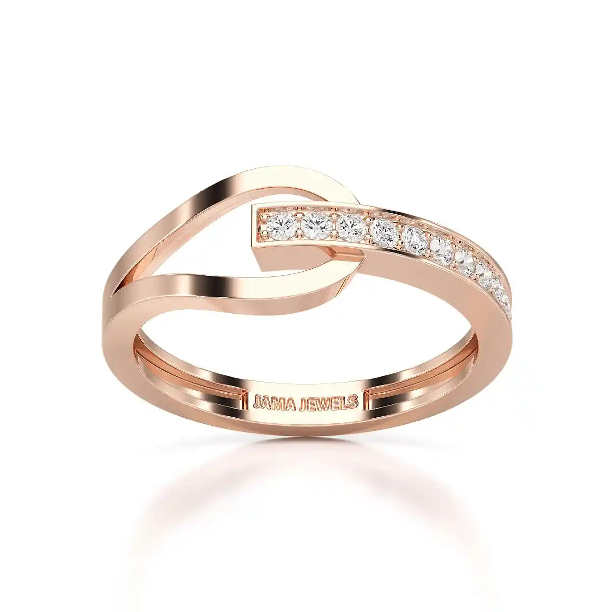 0.15 CT Loop Ring with Round Cut Lab Diamonds