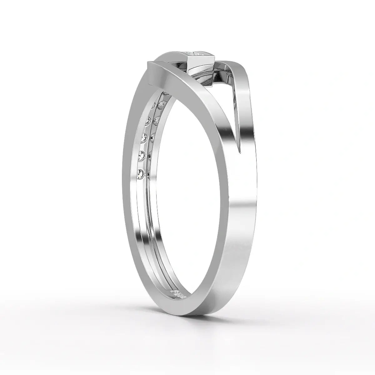 0.15 CT Loop Ring with Round Cut Lab Diamonds