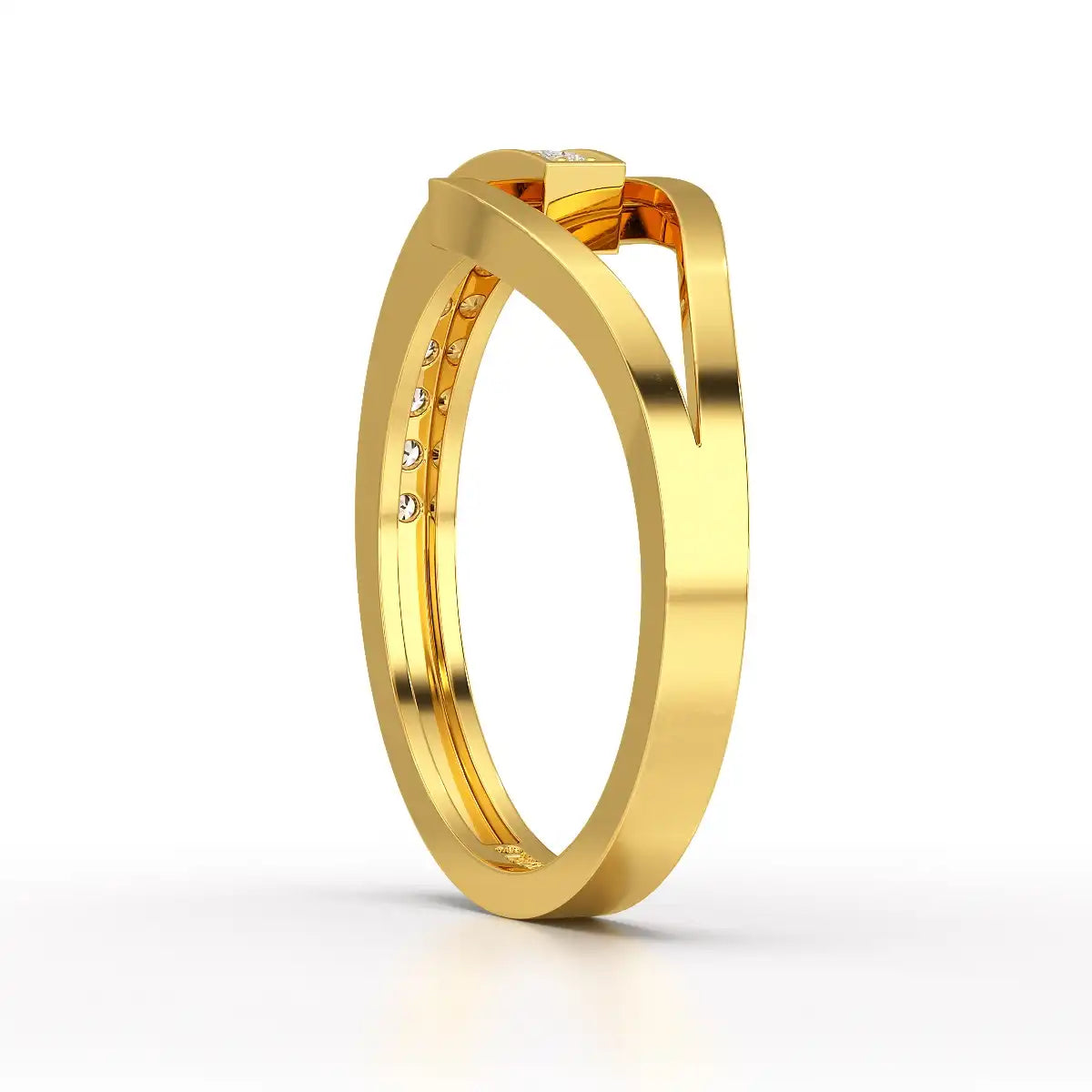 0.15 CT Loop Ring with Round Cut Lab Diamonds