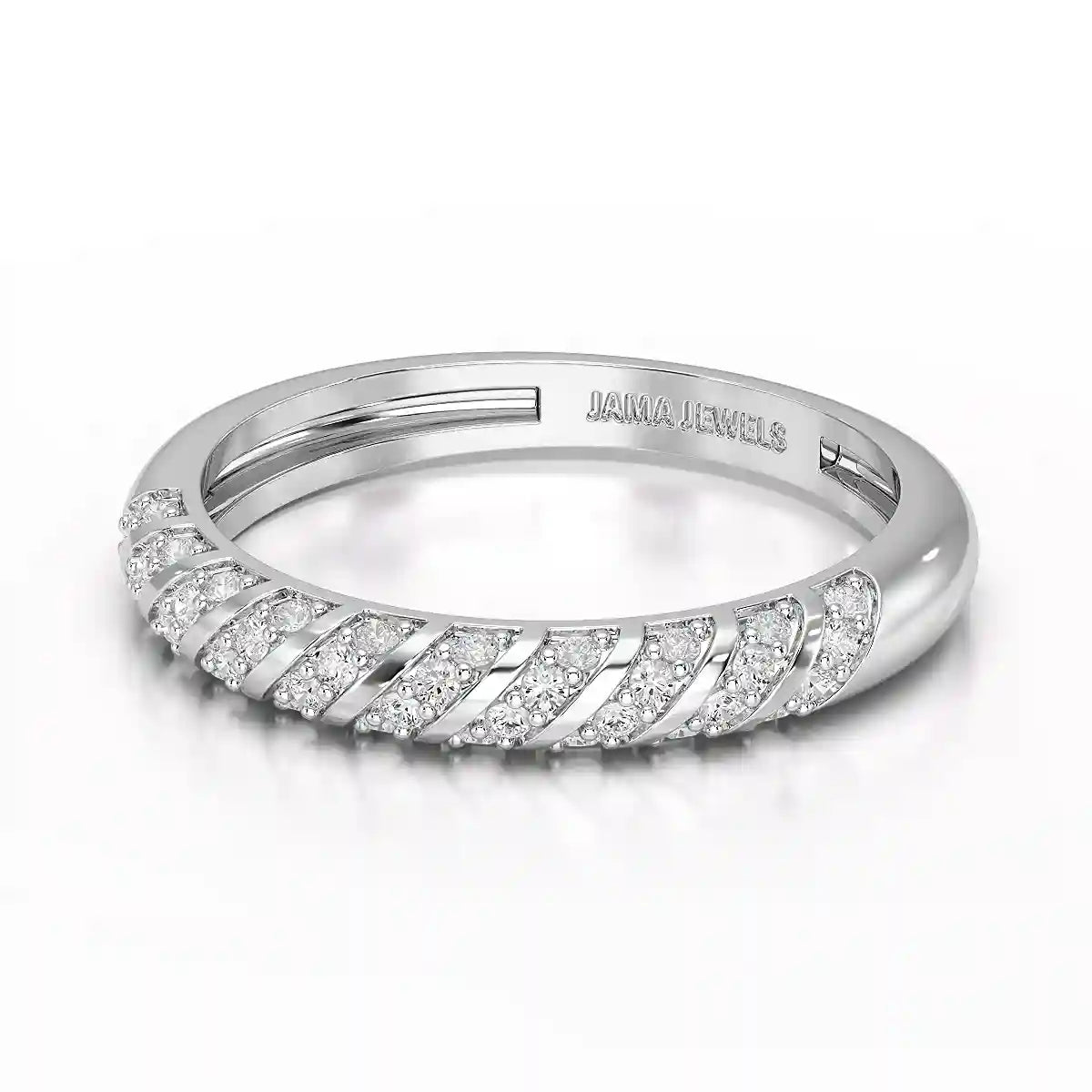 0.20 CT Half Eternity Ring with Round Cut Lab Diamonds