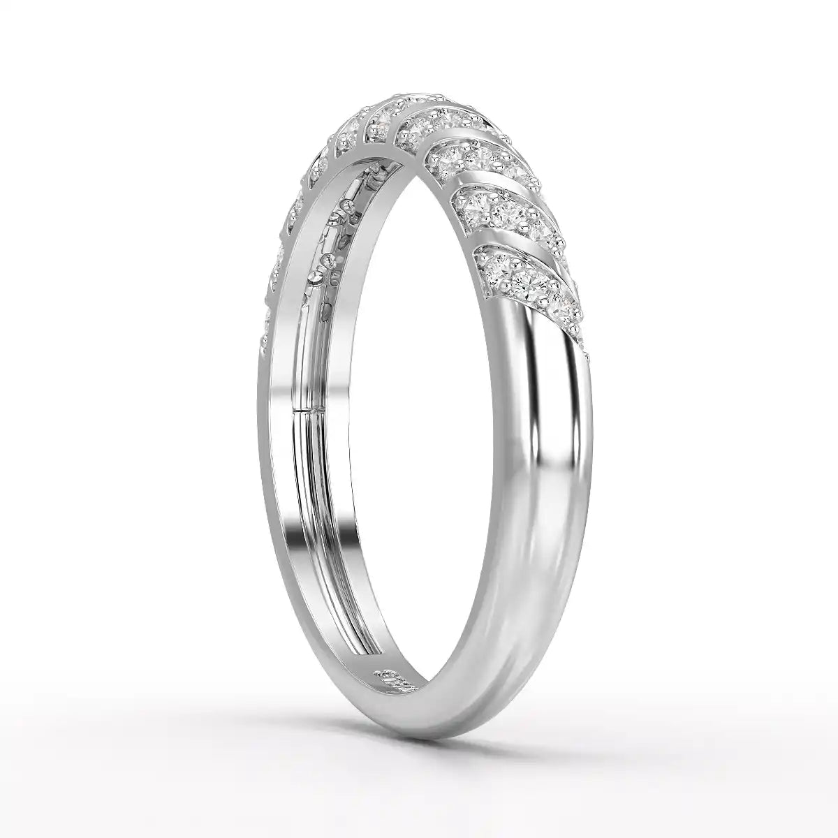 0.20 CT Half Eternity Ring with Round Cut Lab Diamonds