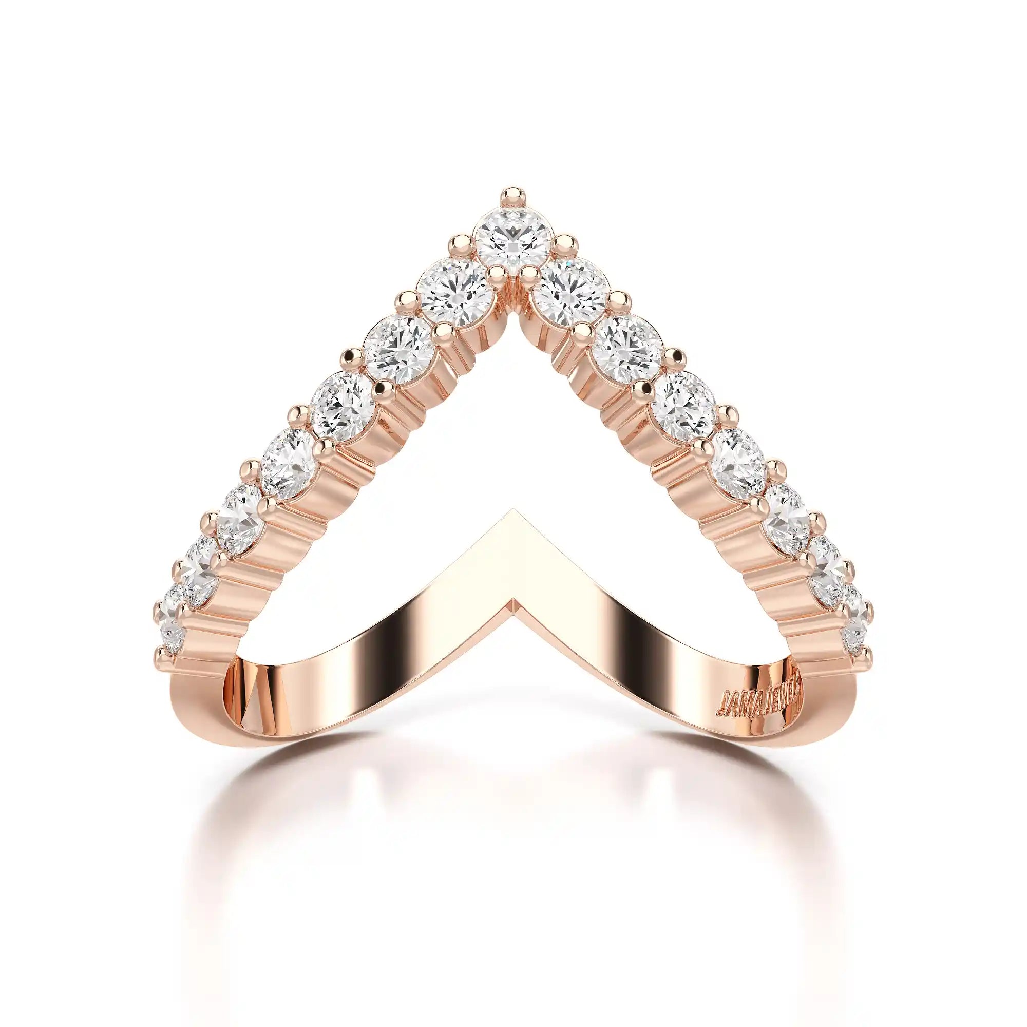 0.65 CT V Shaped Diamond Ring