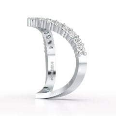 0.65 CT V Shaped Diamond Ring