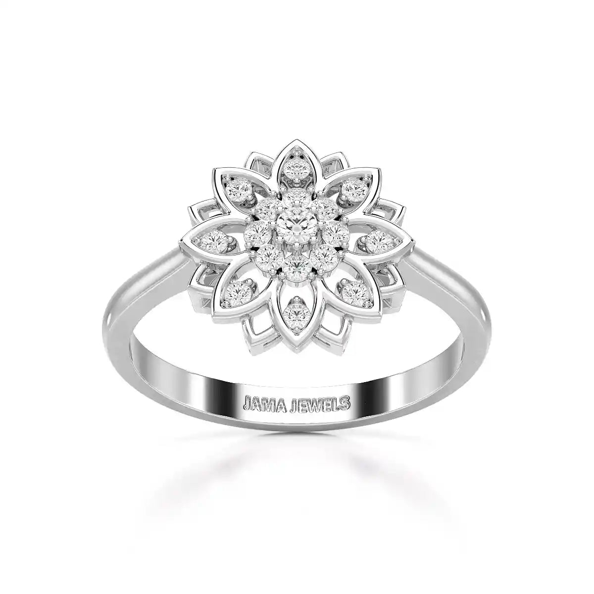 0.20 CT Round Cut Lab Diamond Bloom Ring