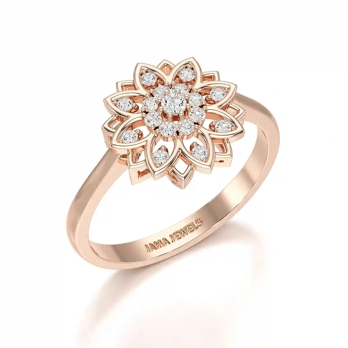 0.20 CT Round Cut Lab Diamond Bloom Ring