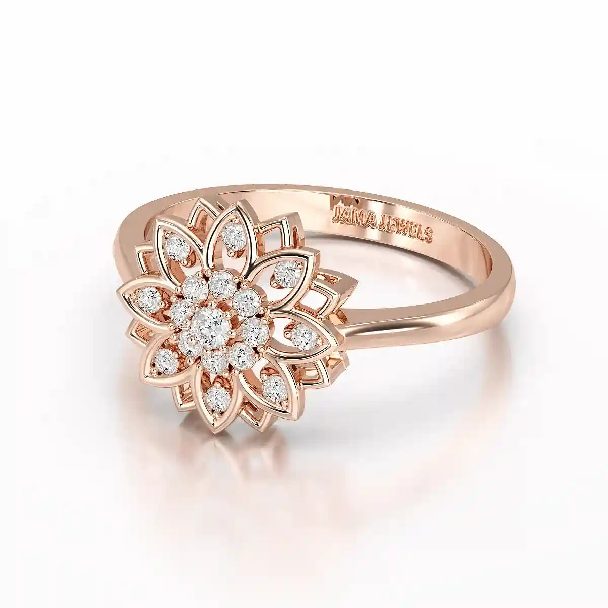 0.20 CT Round Cut Lab Diamond Bloom Ring