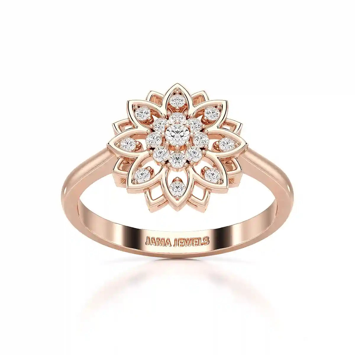 0.20 CT Round Cut Lab Diamond Bloom Ring