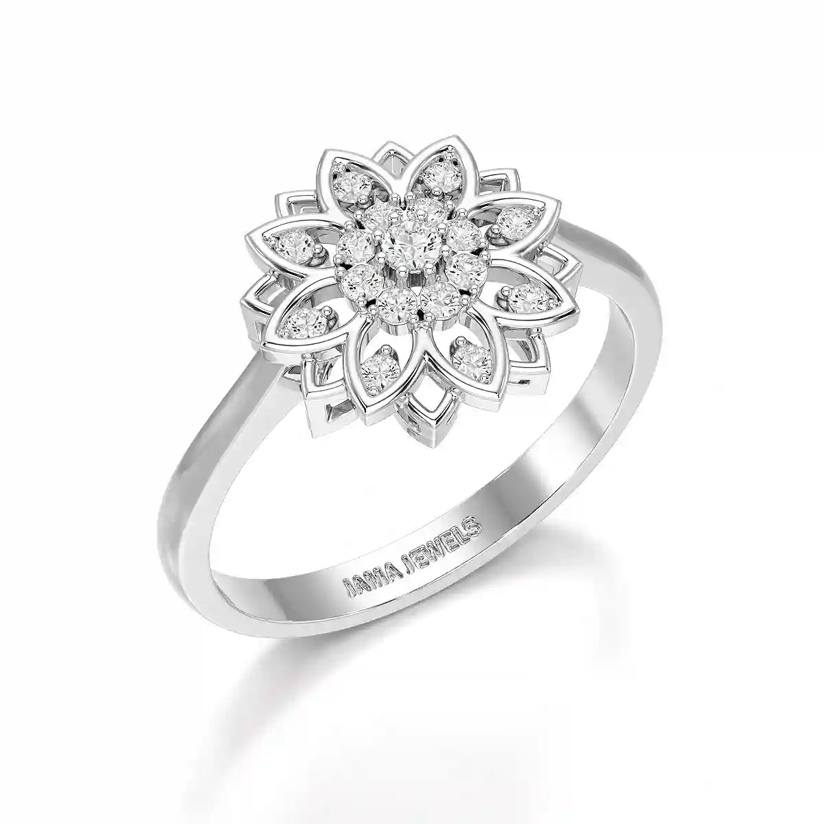 0.20 CT Round Cut Lab Diamond Bloom Ring