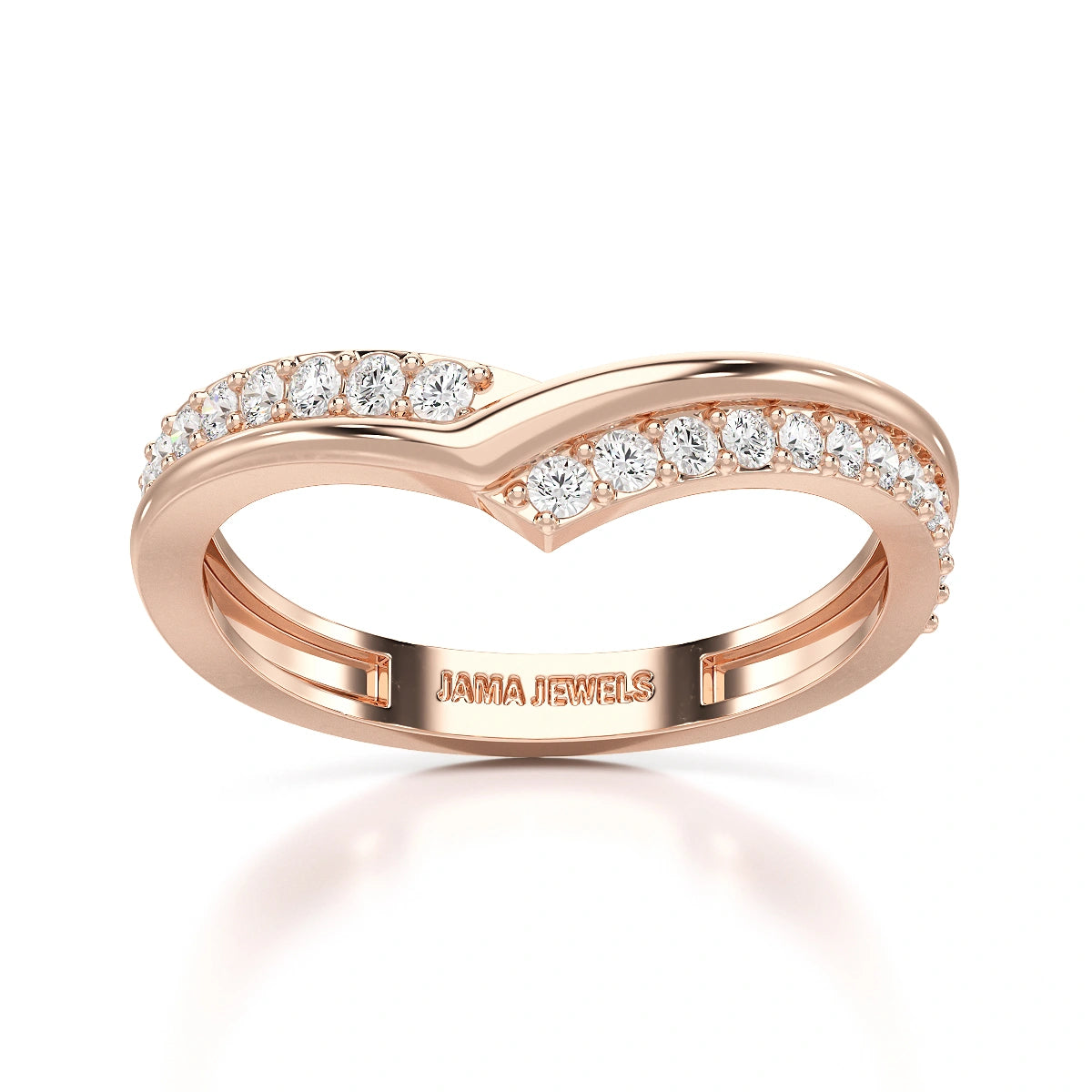 0.25 CT Pave Setting Round Cut Lab Diamond Ring