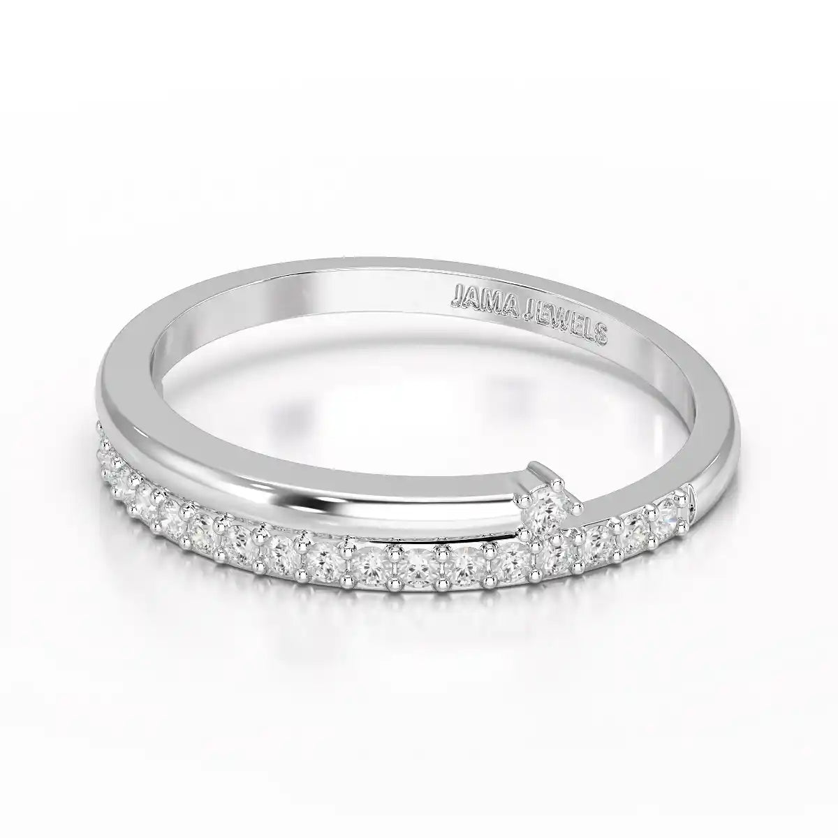 0.20 CT Round Cut Lab Diamond Split Ring